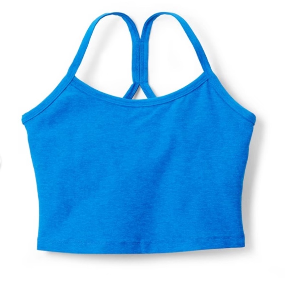 Beyond Yoga Spacedye Slim Racerback Cropped Tank Top - Women's - Azure Blue